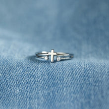 Load image into Gallery viewer, Lead Me Sterling Silver Cross Ring
