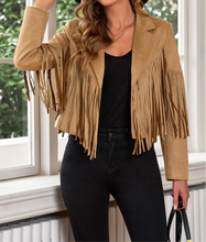 Load image into Gallery viewer, Framed Fringe Cropped Blazer
