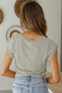 Krista Neck Crop Tee
