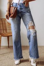 Load image into Gallery viewer, Distressed Straight Leg Jeans with Pockets
