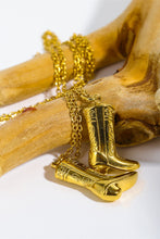 Load image into Gallery viewer, Cowboy Boot Pendant Stainless Steel Necklace
