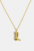 Load image into Gallery viewer, Cowboy Boot Pendant Stainless Steel Necklace
