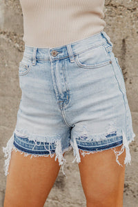 Jessa Raw Hem Denim Shorts