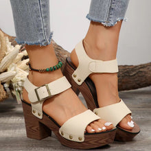 Load image into Gallery viewer, Pin Block Heel Sandals
