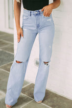 Load image into Gallery viewer, Distressed High Waist Jeans
