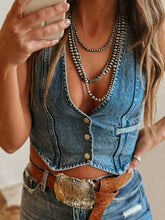 Load image into Gallery viewer, Talla V-Neck Denim Top
