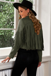 Framed Fringe Cropped Blazer