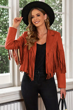 Load image into Gallery viewer, Framed Fringe Cropped Blazer
