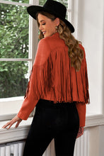 Load image into Gallery viewer, Framed Fringe Cropped Blazer

