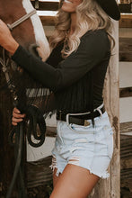 Load image into Gallery viewer, Fringed One-Shoulder Bodysuit
