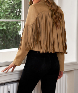 Framed Fringe Cropped Blazer