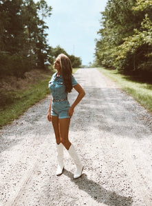 Gilly Ann Denim Romper