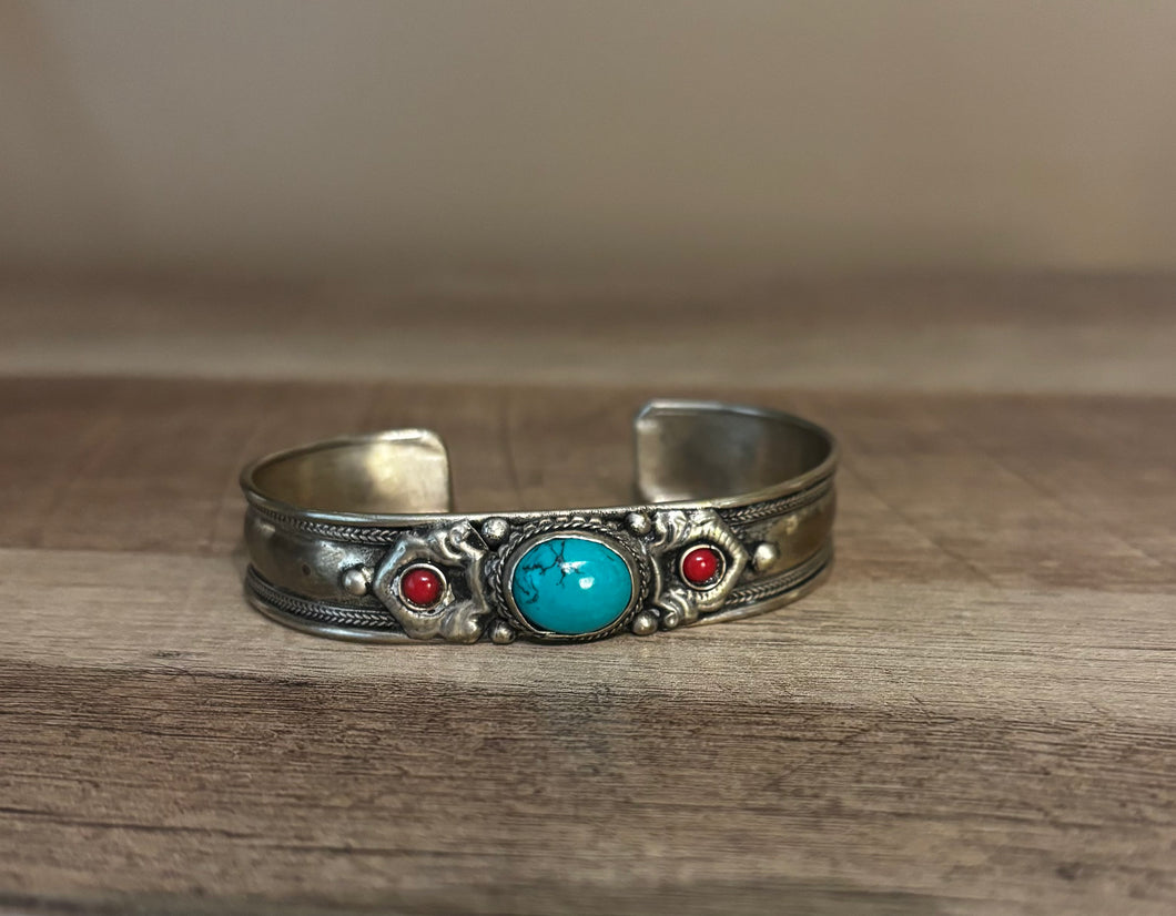 Vintage Turquoise Silver Bracelet