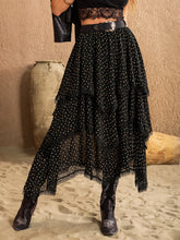Load image into Gallery viewer, Karla Lace Detail Layered Midi Skirt
