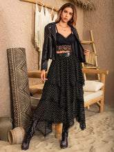Load image into Gallery viewer, Karla Lace Detail Layered Midi Skirt
