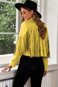 Framed Fringe Cropped Blazer