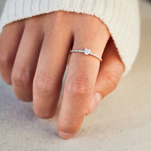 Load image into Gallery viewer, 925 Sterling Silver Inlaid Zircon Heart Ring
