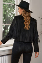 Load image into Gallery viewer, Framed Fringe Cropped Blazer
