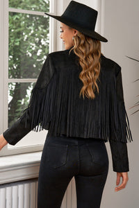 Framed Fringe Cropped Blazer