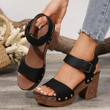 Load image into Gallery viewer, Pin Block Heel Sandals
