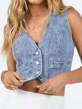 Load image into Gallery viewer, Stella Grace Sleeveless Denim Top
