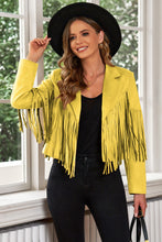 Load image into Gallery viewer, Framed Fringe Cropped Blazer
