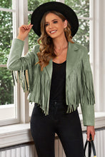 Load image into Gallery viewer, Framed Fringe Cropped Blazer
