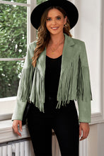 Load image into Gallery viewer, Framed Fringe Cropped Blazer
