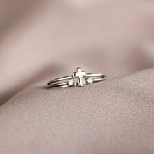 Load image into Gallery viewer, Lead Me Sterling Silver Cross Ring

