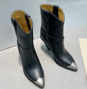 Gilly Ann Silver Toe Boots