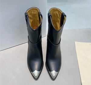 Gilly Ann Silver Toe Boots