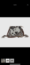 Load image into Gallery viewer, Myra BW Cowhide Fringe Bag
